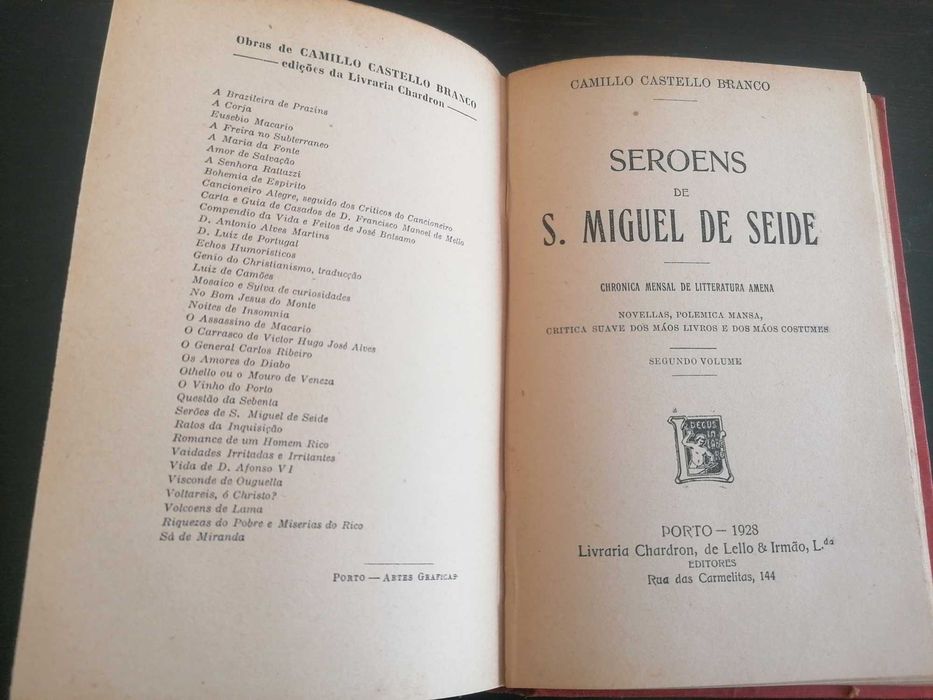 Camillo Castello Branco // Seroens de S. Miguel de Seide