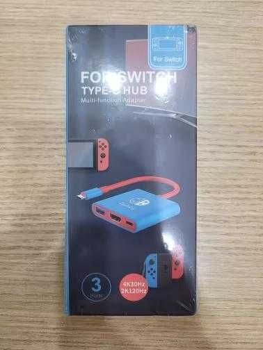 NOVO - Nintendo Switch Adaptador 3 em 1 - HDMI + USB 3.0 + PD 100W