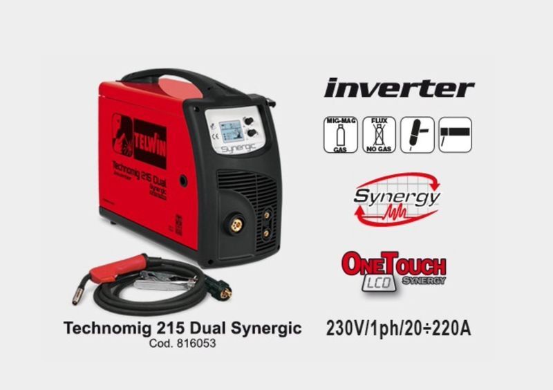 Máquina de Soldar Telwin Technomig 215 Dual Synergic + oferta