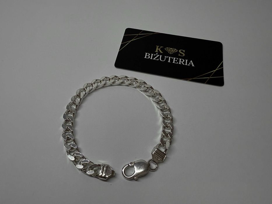 Srebrna Bransoletka Pancerka 22 CM 34 Gram PR. 925 Okazja !