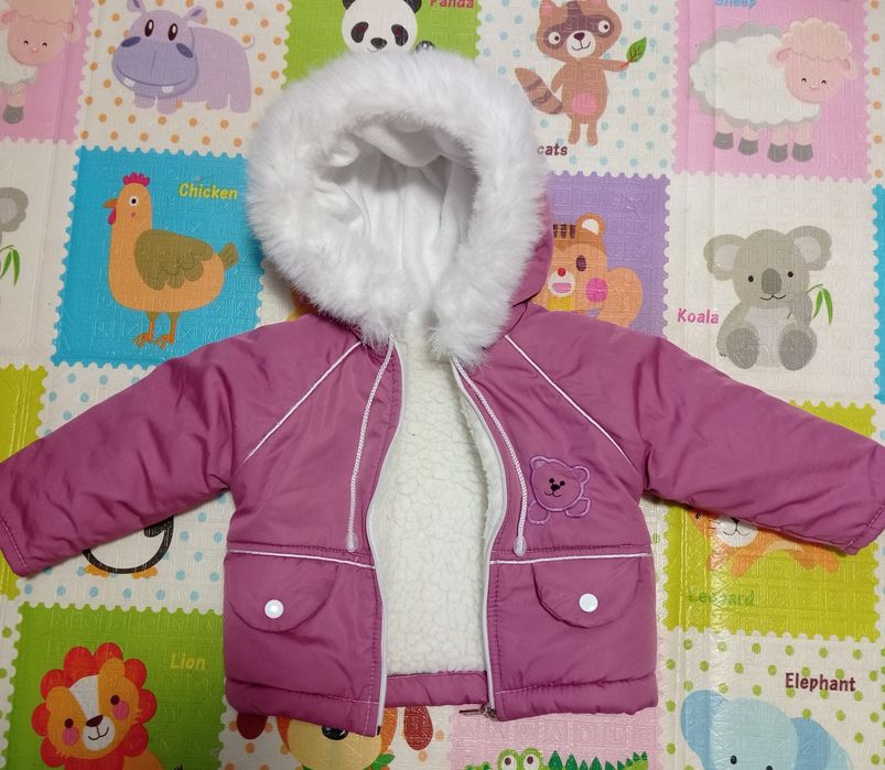 Зимова куртка на дівчинку 80-86