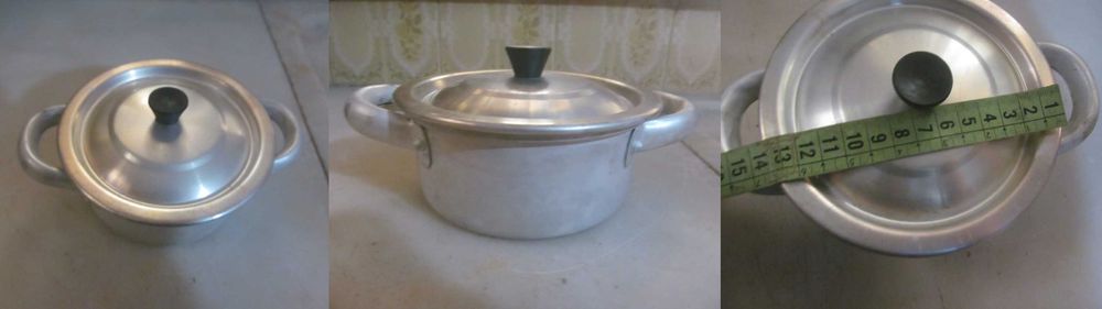 Caçarola e fervedor em inox + fervedor e tacho em alumínio