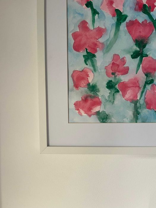 Pintura abstrata em aguarela