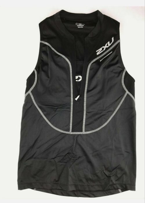 Спортивна майка для бігу жіноча s 42-44 2xu running singlet triathlon tank sleeveless 1/2 zip