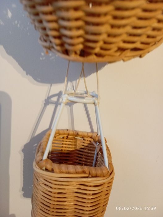 Balão rattan pendurar
