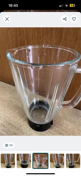 Copo vidro liquidificador Moulinex / Tefal - NOVO