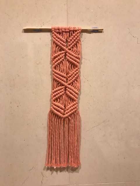 Painel macramé medidas 36x8cm