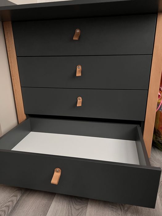 Пеленальний комод Veres Monaco (темно-сірий)