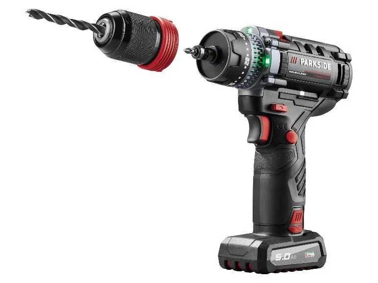 Aparafusadora com Percussão 80Nm Parkside Performance 12 V