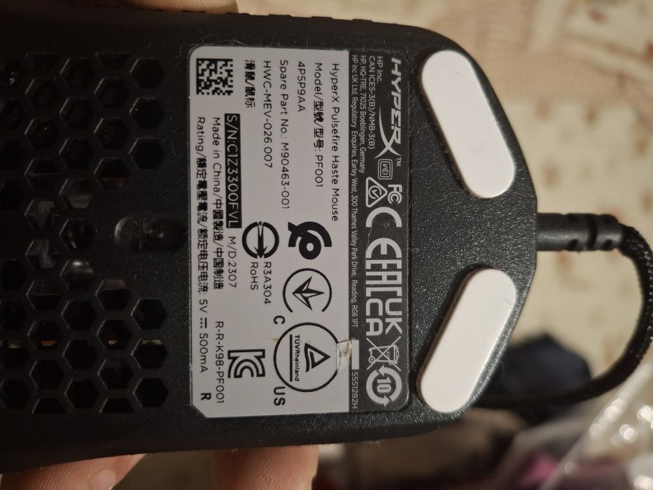 hyperx pulsefire haste modelo: pf001