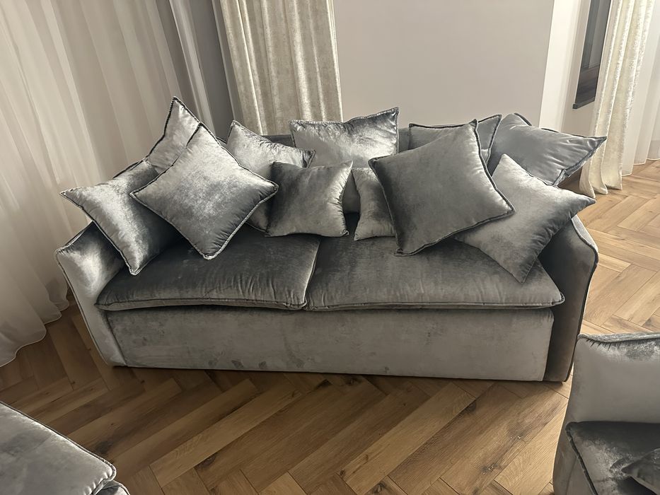 Sofa, fotel i pufa