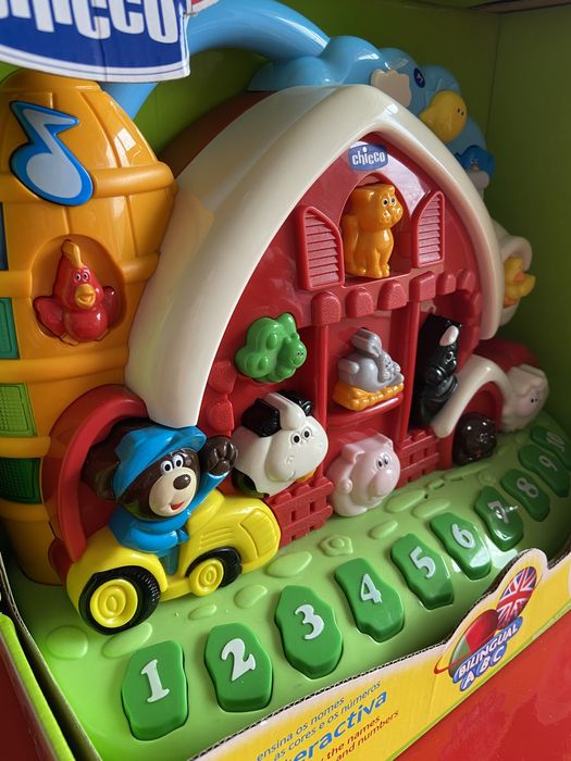 Chicco quinta interativa, piano telefone, cesto, caneta mágica