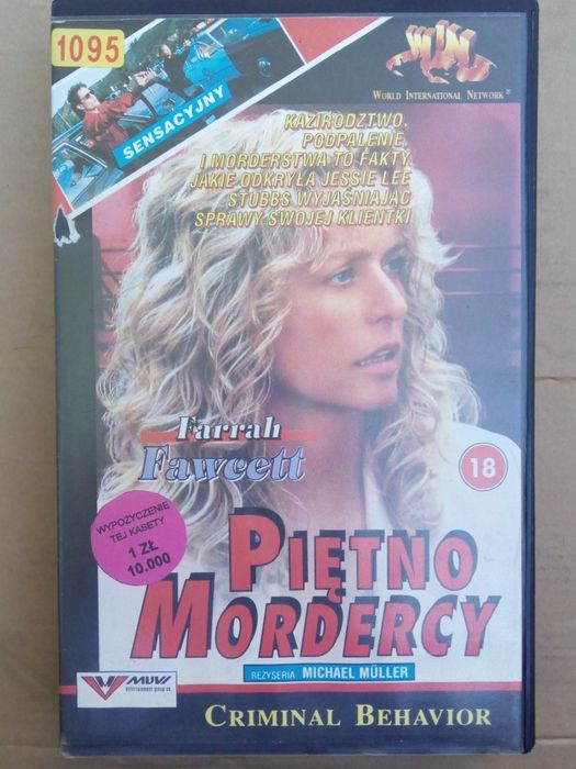 VHS „Piętno Mordercy” (Criminal Behavior) – Farrah Fawcett – oryginał