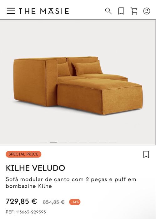 Sofá modular como novo