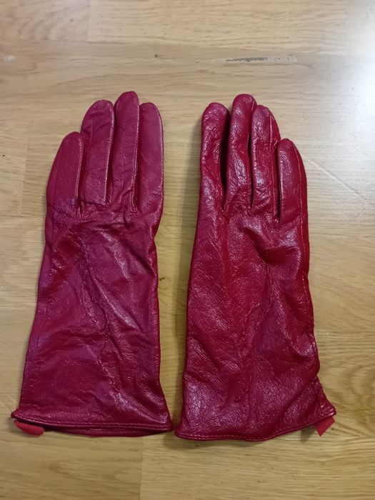 Rękawiczki damskie bordowe S