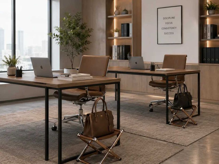 Складна підставка для сумки BAG STAND Oxford 600D металева, коричнева
