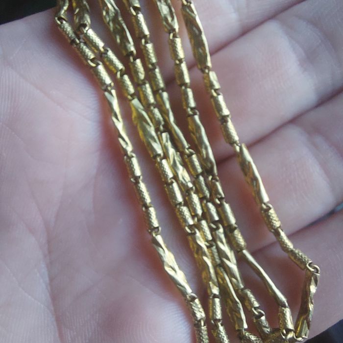 Złoty łańcuszek naszyjnik próba 750 18k 585 14k 46cm unikat 7g