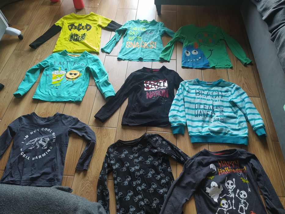 Koszulki 122/128 12 szt chłopięce