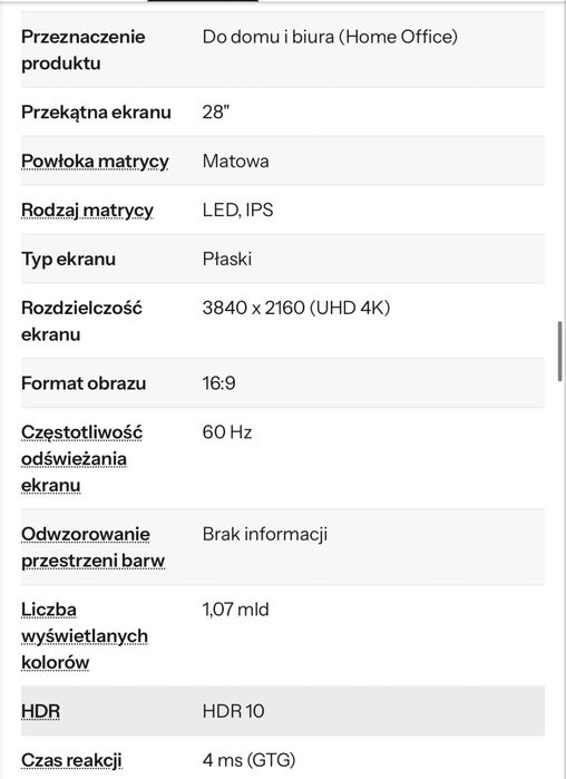 Monitor Samsung U28R550UQRX 4K HDR
