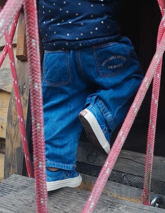 Zestaw Zara spodnie i bluzka Lupilu pure collection r. 86-92 cm 18-24m