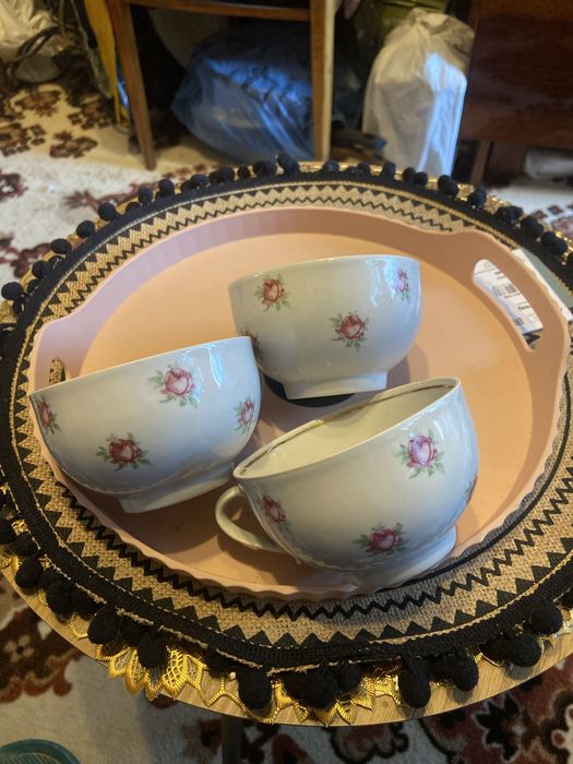 Чашки чайные чайный сервиз СССР антиквариат, раритет, ретро
