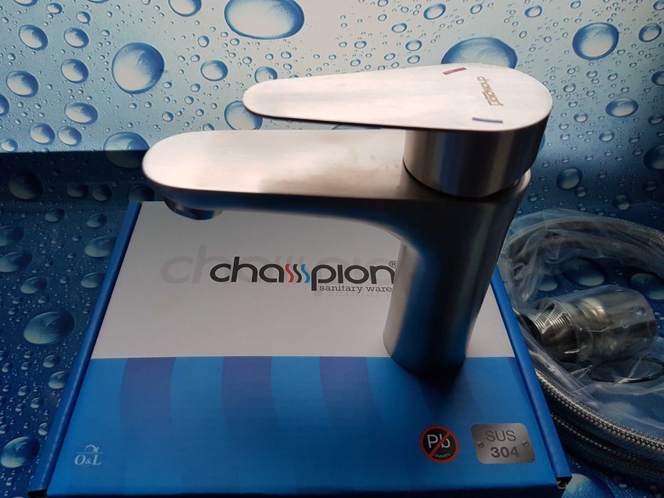 Смеситель змiшувач для умывальника с нержавейки Champion Neo 001