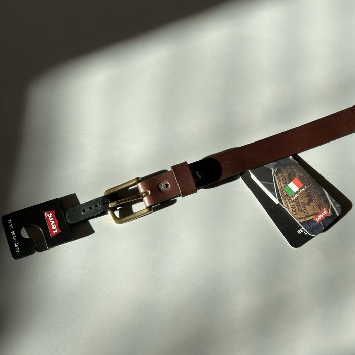 Ремінь ОРИГІНАЛ Levis Шкіряний Коричневий