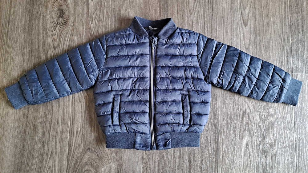 Casaco de frio acolchoado azul
