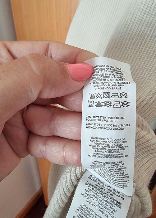 Novo | Vestido bege justo midi, tamanho 2XS