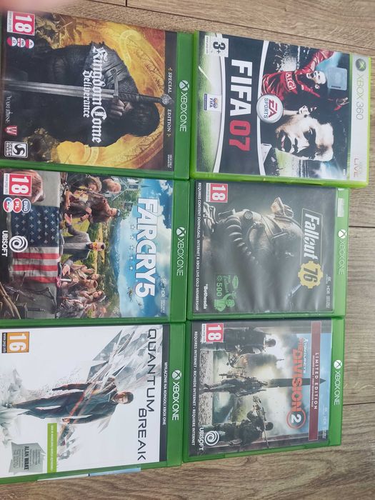 Sprzedam gry na Xbox 360 i One, Fifa 07, Fallout 76, KCD1, Far Cry 5