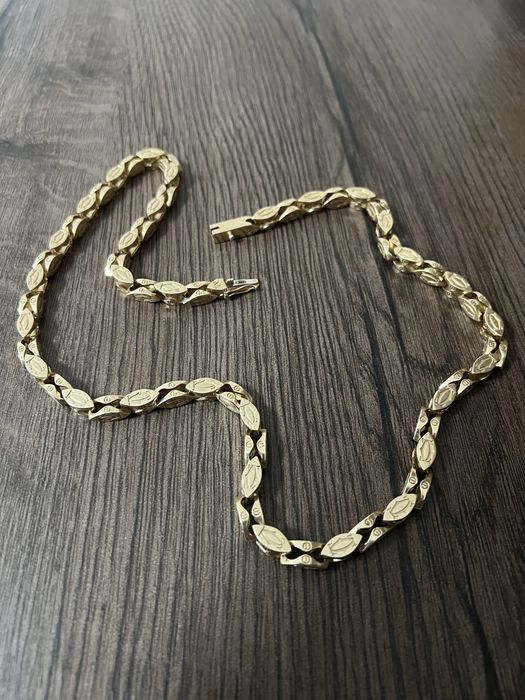 Złoty łańcuszek / łańcuch cartier 585 128g 70cm