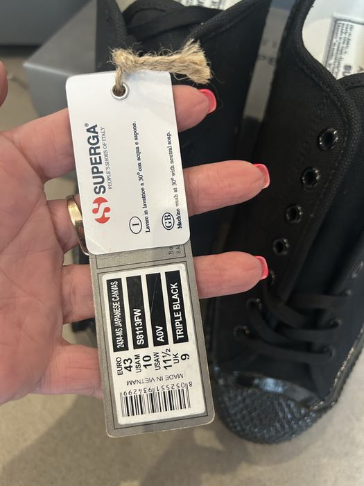 Czarne męskie trampki Artifact Superga x Marina – model 2434