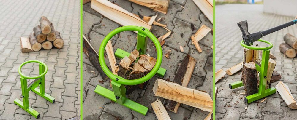 łuparka ręczna do drewna drzewa gilotyna rębak stojak uchwyt mocowanie