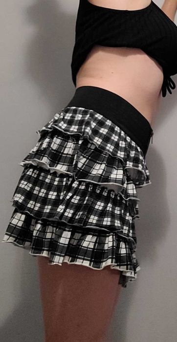 spódniczka czarno-biała na gumkę KappAhl 170