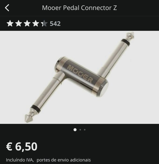 Conjunto de 3 Conectores de Jack para Pedais de Guitarra