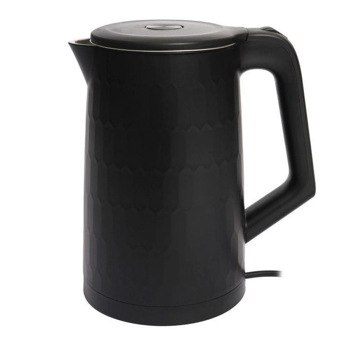 Czajnik elektryczny czarny 1,8L 1500W • stal nierdzewna • obrotowy