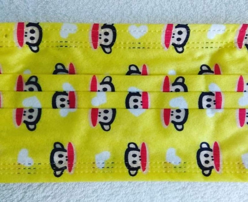 Máscara Descartável com Macaquinhos - NOVA - Uso Recomendado Covid19