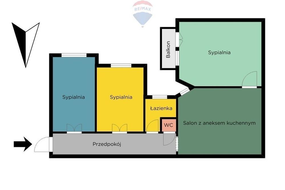 90 m², 4 pokoje, Piotrkowska + parking - Widok 2