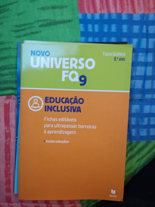 Caderno novo de fichas para educação inclusiva de 9ano FQ9