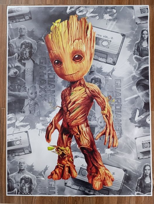 Obraz płótno canvas 60x80cm Groot Strażnicy Galaktyki