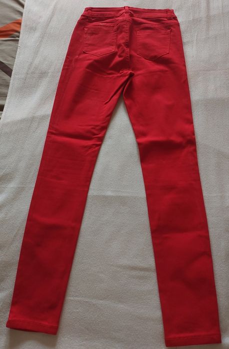 Calças Algodão Slim Vermelhas, M