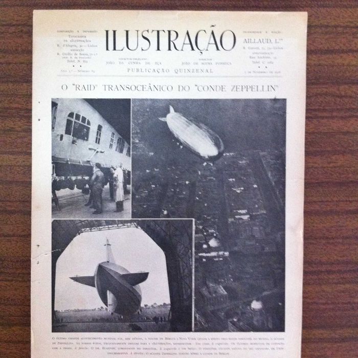Zeppelin - 1928 - Jornal Ilustração - Fátima - Barcelos a cidade