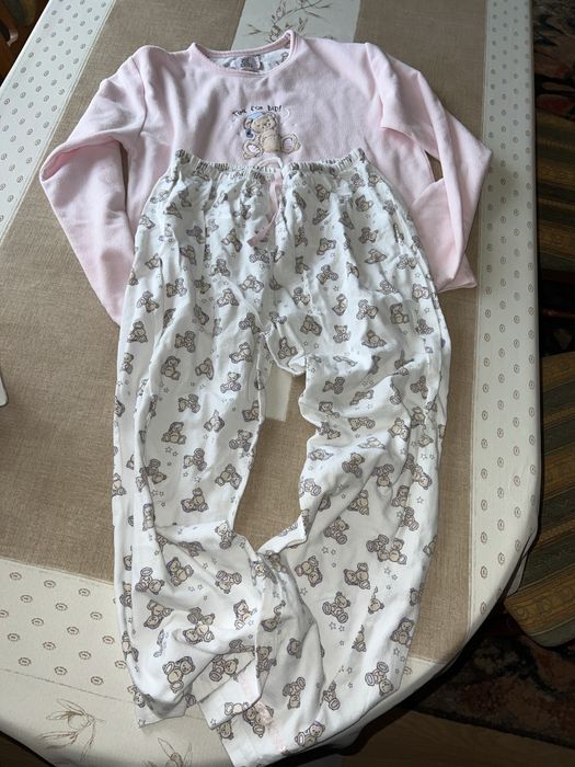 Piżama flanela bluza haftowana