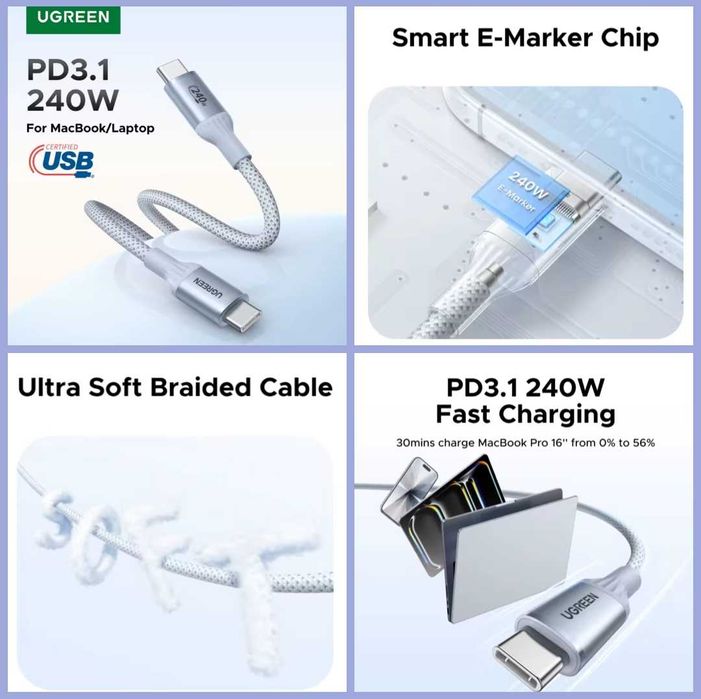 Зарядний пристрій, Кабель Baseus HDMI 8K