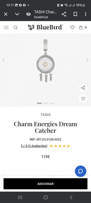 Vendo Pulseira Energies da Tashi com 2 charms