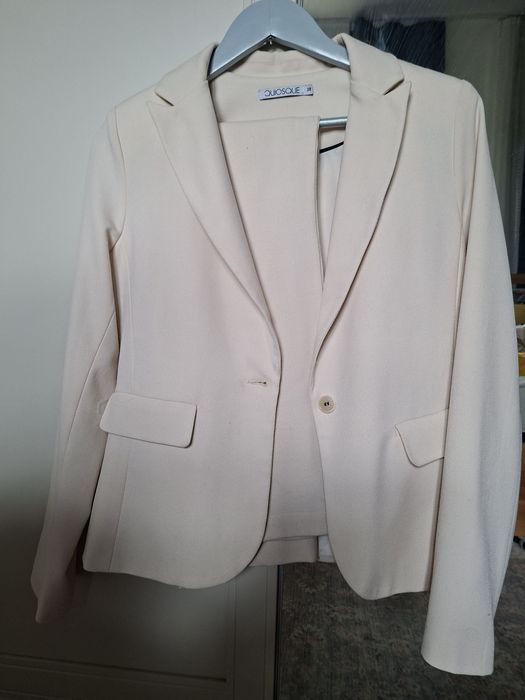 Elegancki komplet na koquiosque na komunię roz.38 kolor wanilia, beż,