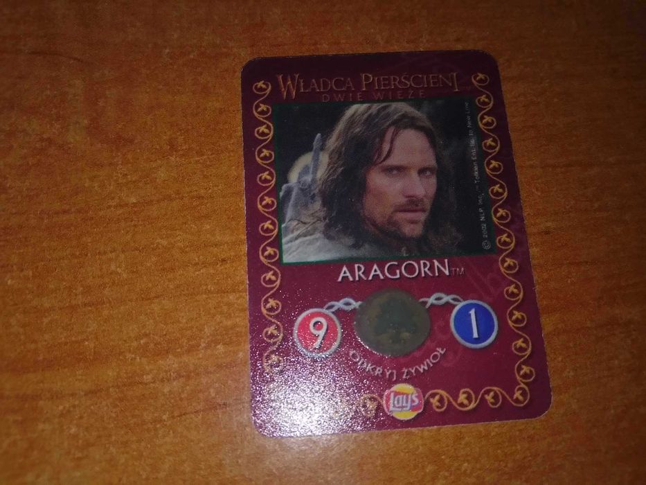 Karta Władca Pierścieni Dwie Wieże Aragorn Lays