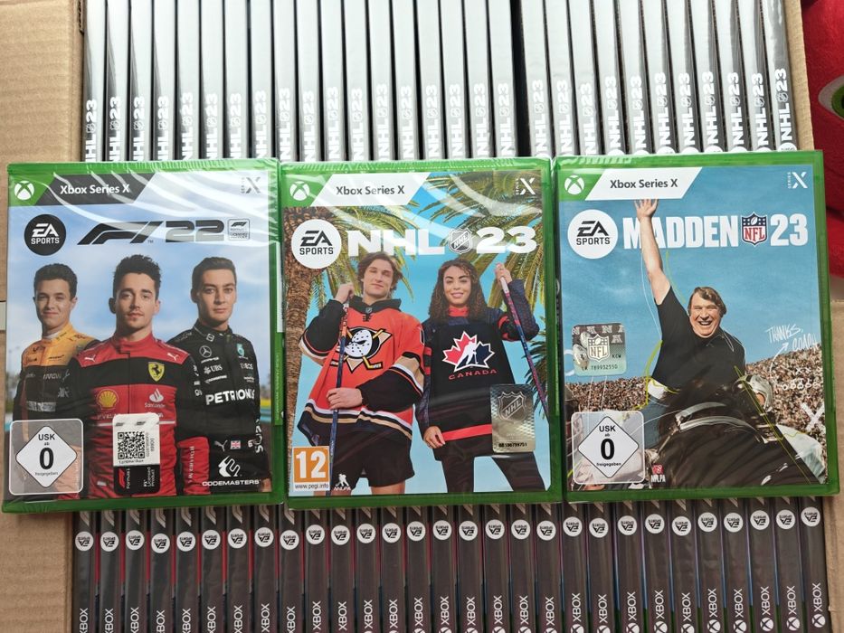 Диски Xbox series x Madden NFL 23,Formula F1 2022,NHL 23