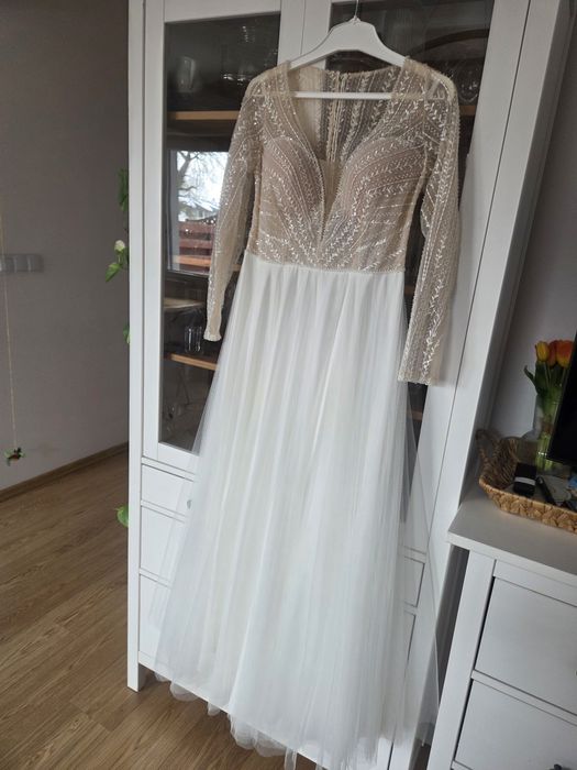 Suknia ślubna w stylu boho XS