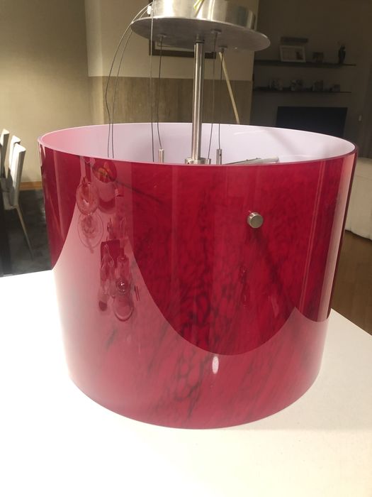 Candeeiro teto em vidro circular